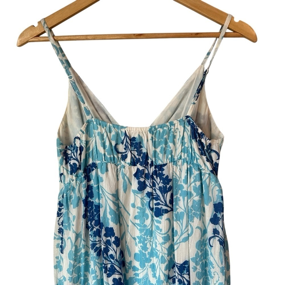 Old Navy Floral Blue and White Maxi Dress, Medium - Picture 3 of 12